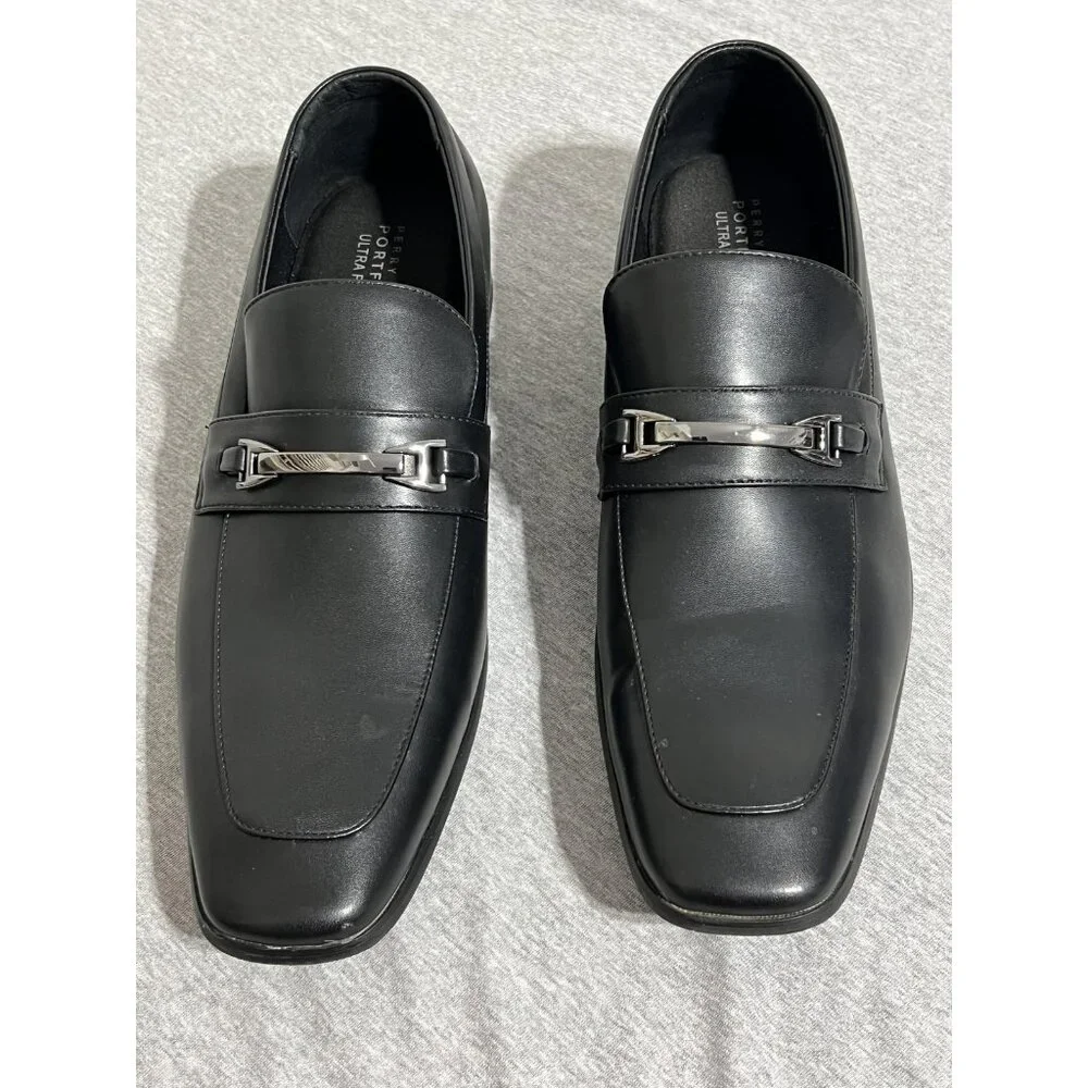 Perry‎ Ellis Shoes Mens Size 13 Black Stewart Ultra Foam Loafers PEAC12054M-1M